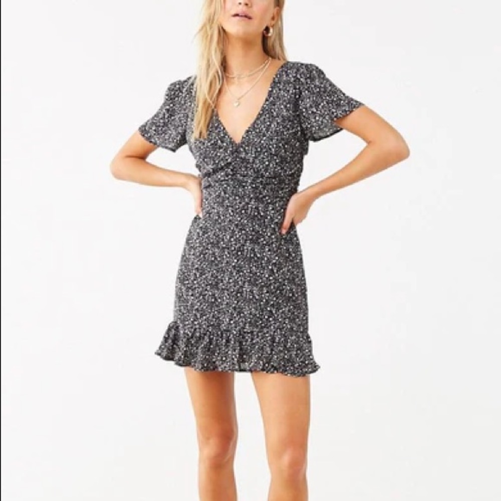 Floral Ruched Mini Dress